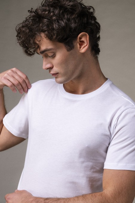 T-shirt girocollo in Cotone Deluxe