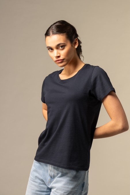 T-shirt girocollo basica in Cotone Silk Touch
