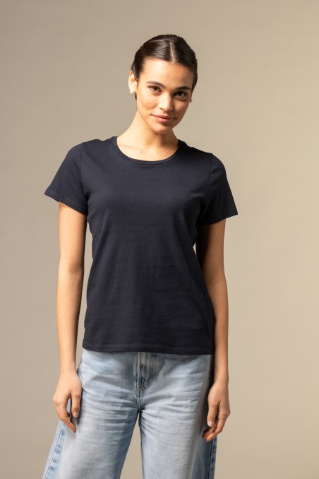 T-shirt girocollo basica in Cotone Silk Touch
