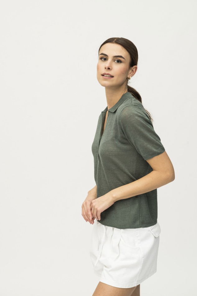 Majestic Filatures | Polo in lino in 100% lino filato