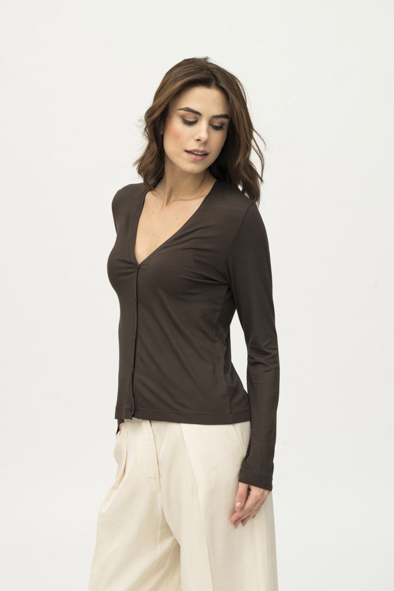 Majestic Filatures | Cardigan in viscosa slim
