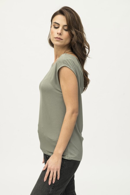 Majestic Filatures | T-shirt con drappeggio sul retro