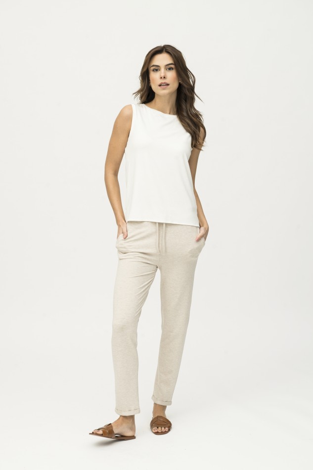 Majestic Filatures | Jogger con coulisse e risvolto