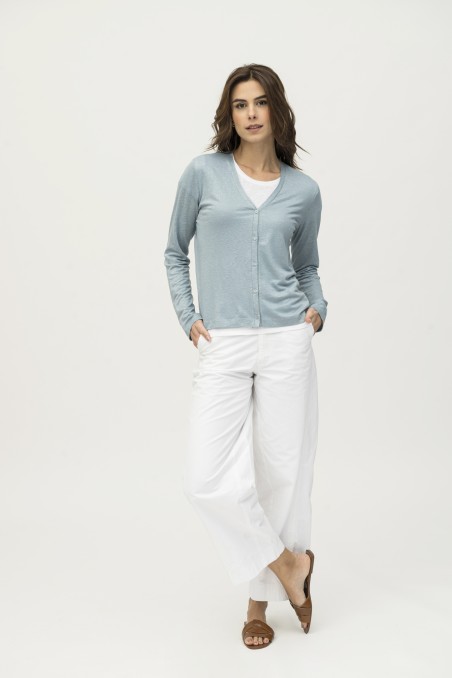 Majestic Filatures | Cardigan in lino slim