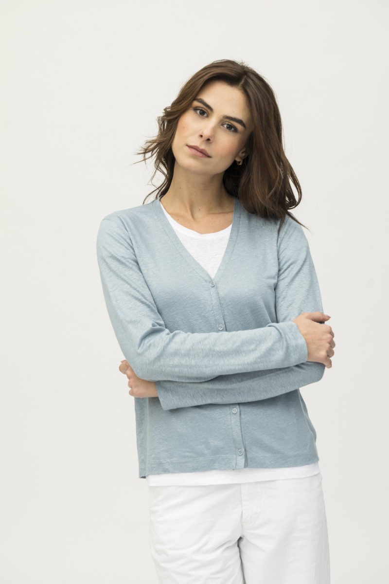 Majestic Filatures | Cardigan in lino slim