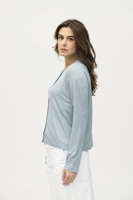 Majestic Filatures | Cardigan in lino slim