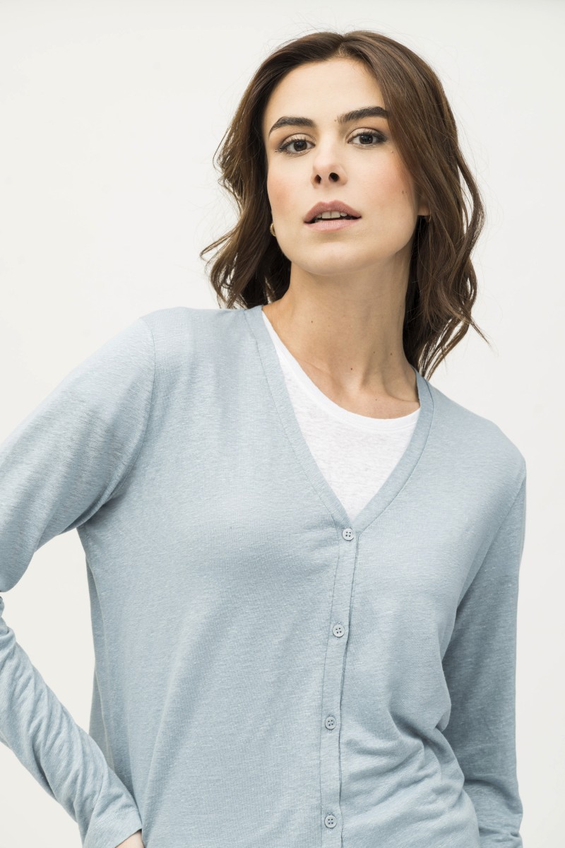 Majestic Filatures | Cardigan in lino slim