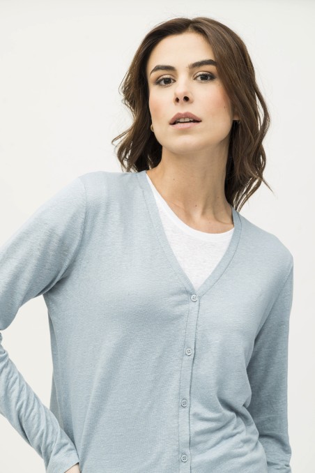 Majestic Filatures | Cardigan in lino slim