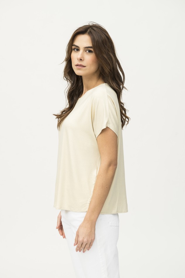 Majestic Filatures | T-shirt over in viscosa lurex 2