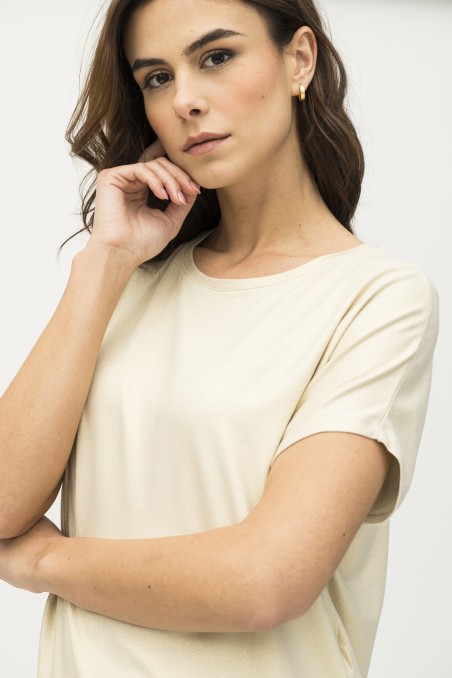 Majestic Filatures | T-shirt over in viscosa lurex