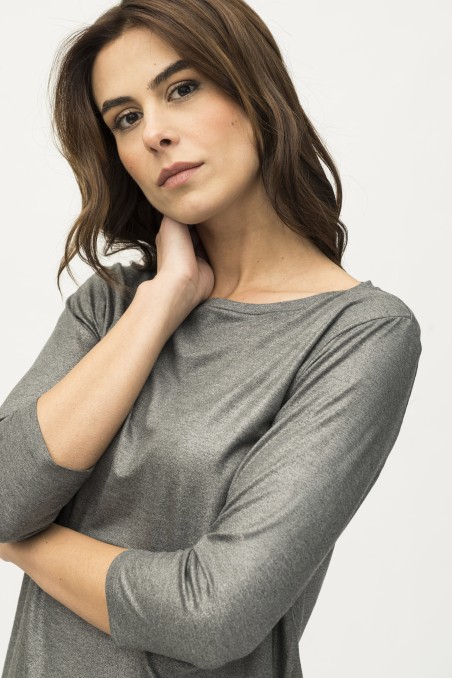 Majestic Filatures | T-shirt scollo a barca in viscosa lurex