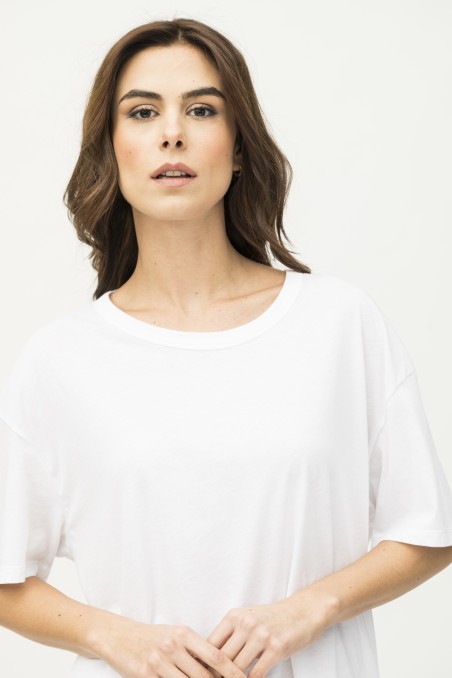 Majestic Filatures | T-shirt scollo a barca e maniche corte over