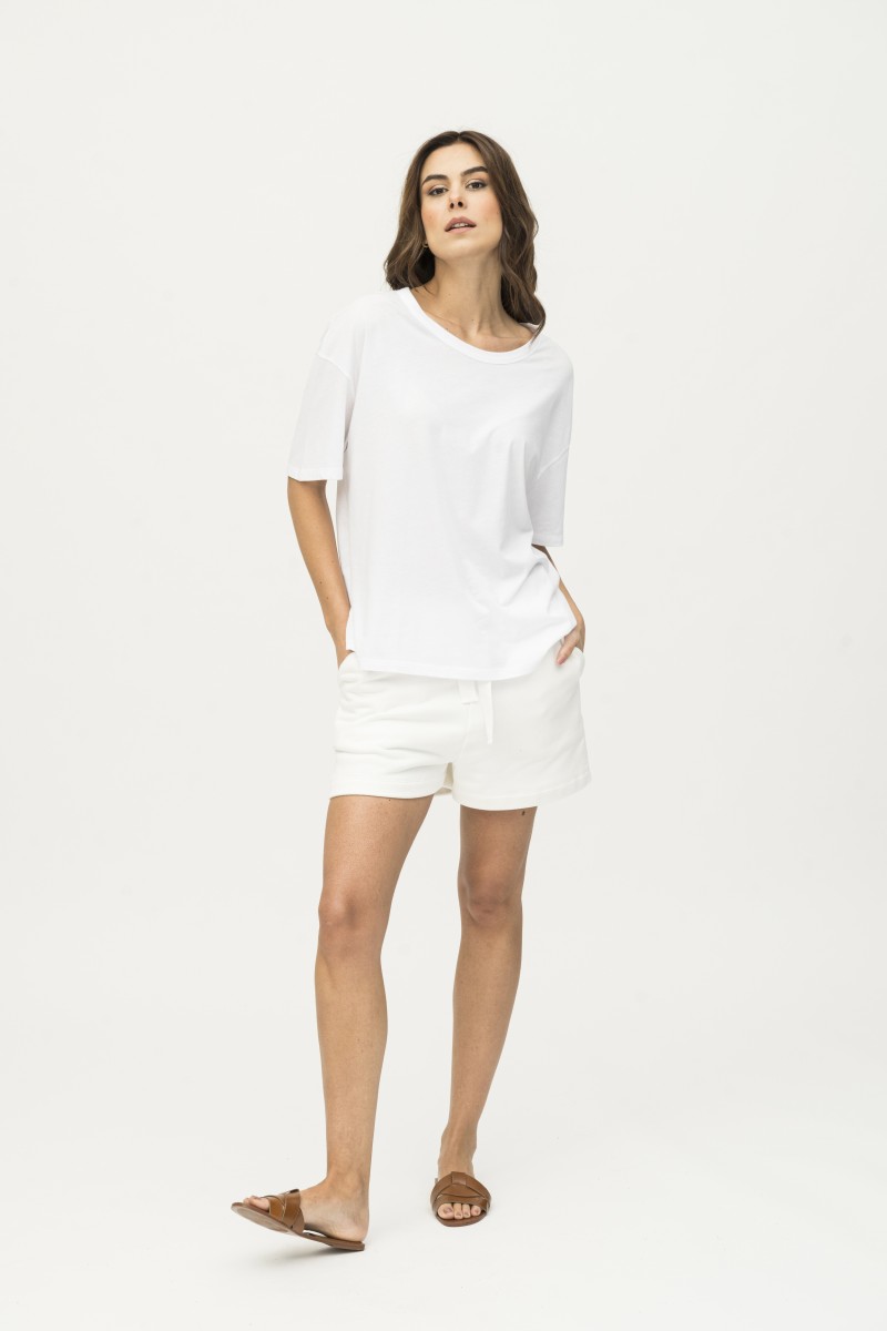 Majestic Filatures | T-shirt scollo a barca e maniche corte over