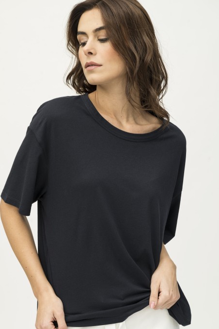Majestic Filatures | T-shirt scollo a barca e maniche corte over