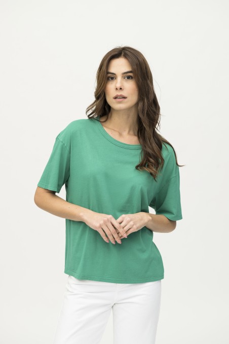 Majestic Filatures | T-shirt scollo a barca e maniche corte over