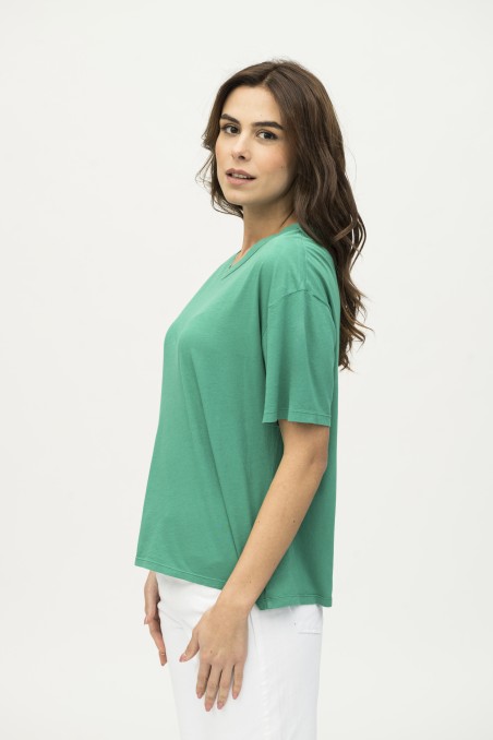 Majestic Filatures | T-shirt scollo a barca e maniche corte over