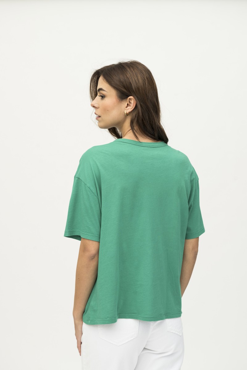 Majestic Filatures | T-shirt scollo a barca e maniche corte over