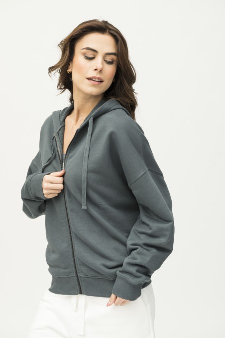 Majestic Filatures | Felpa in cotone con zip