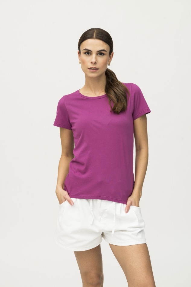 Majestic Filatures | T-shirt girocollo basica in Cotone Silk Touch 2