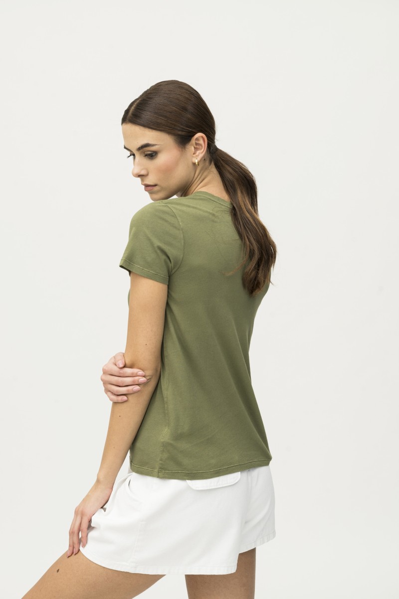 Majestic Filatures | T-shirt scollo a V in Cotone Silk Touch