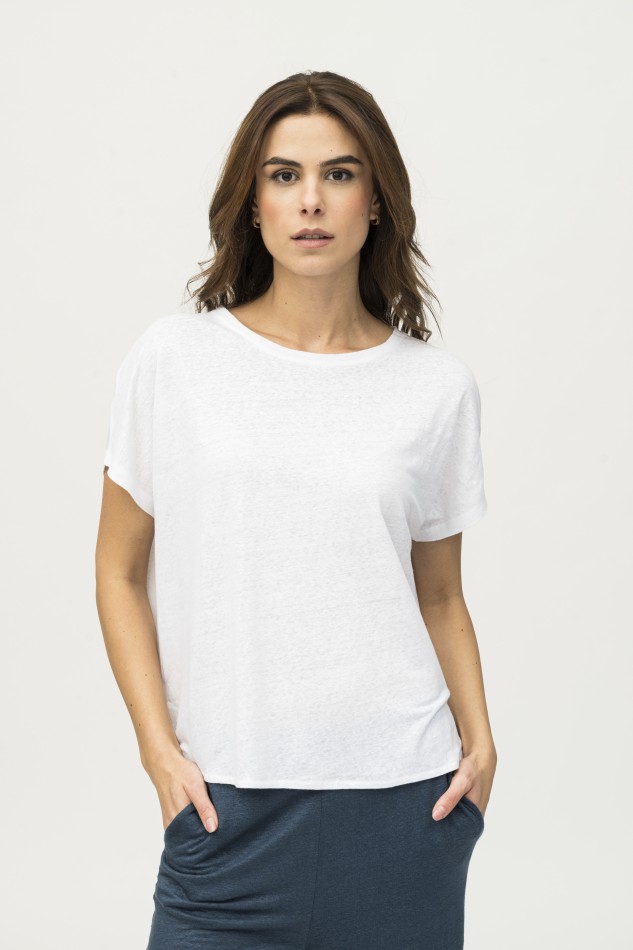 Majestic Filatures | T-Shirt over con scollo a barca e maniche corte