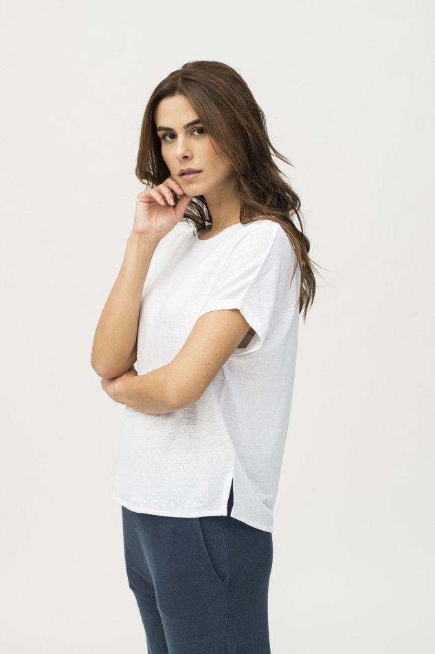 Majestic Filatures | T-Shirt over con scollo a barca e maniche corte 2