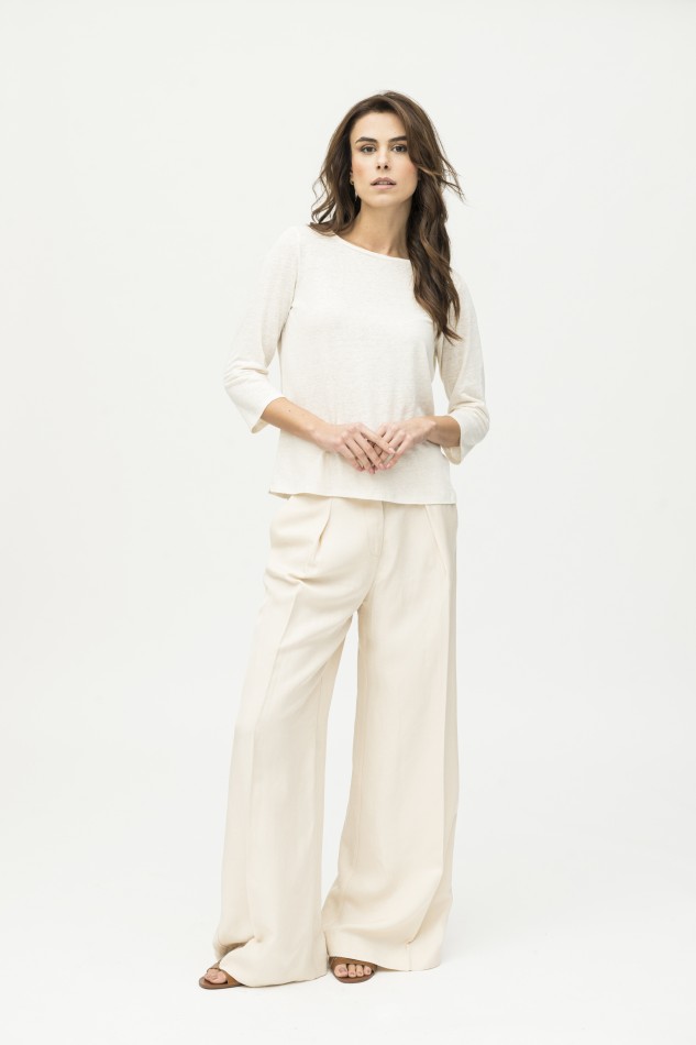 Majestic Filatures | T-Shirt scollo a barchetta regular 2