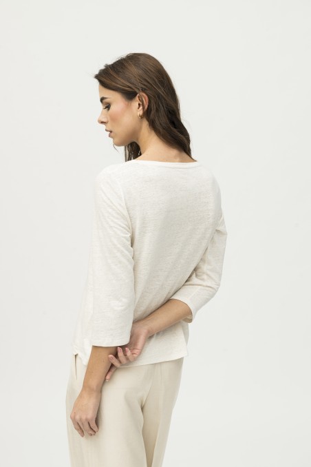 Majestic Filatures | T-Shirt scollo a barchetta regular