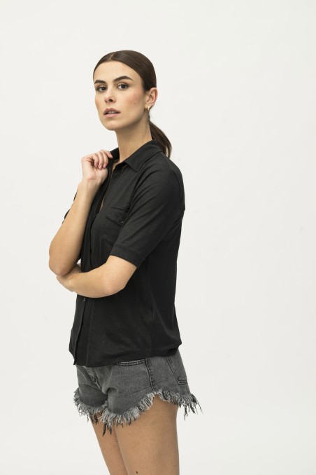 Majestic Filatures | Camicia in lino maniche al gomito