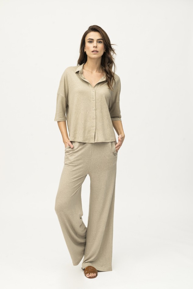 Majestic Filatures | Camicia in lino over 2