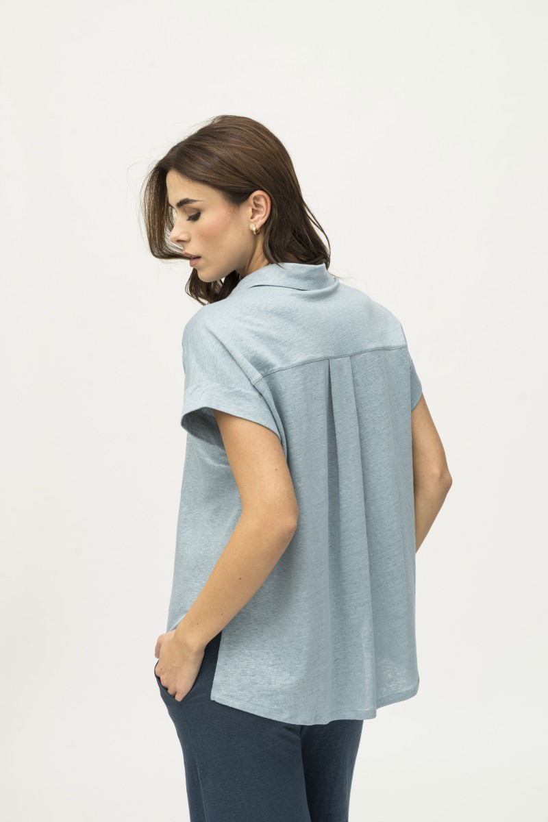 Majestic Filatures | Camicia in lino a maniche corte over