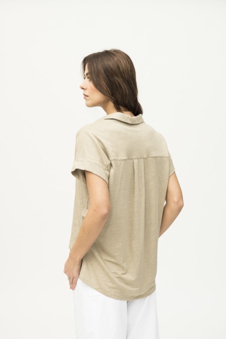 Majestic Filatures | Camicia in lino a maniche corte over