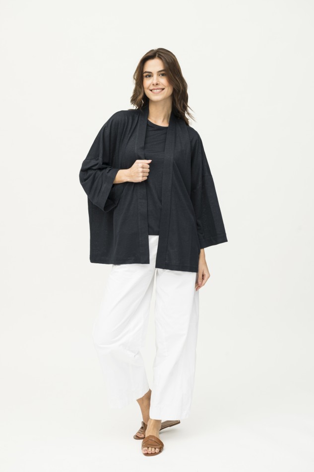 Majestic Filatures | Kimono over in lino 2