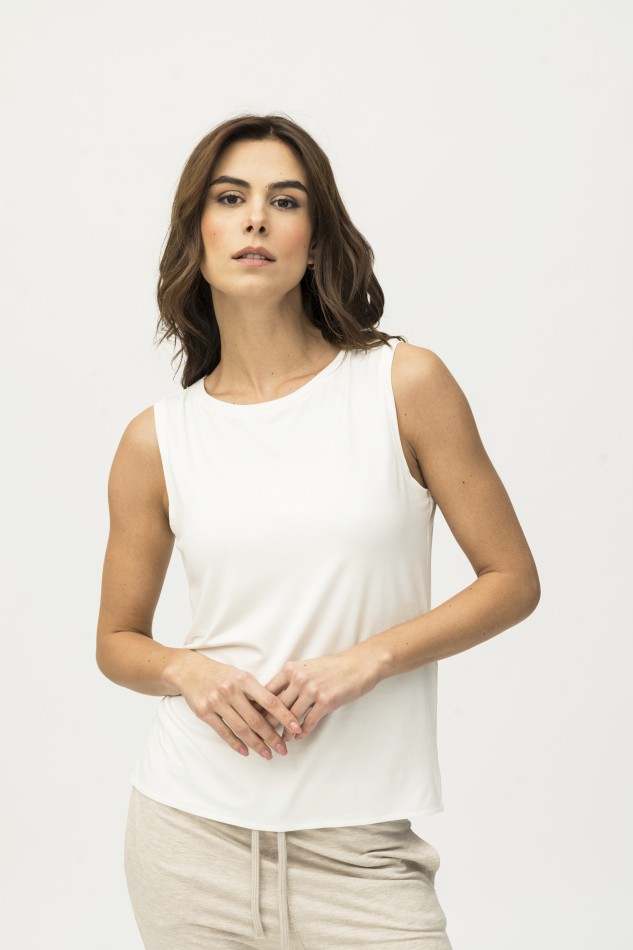 Majestic Filatures | Canotta con scollo a barchetta in viscosa