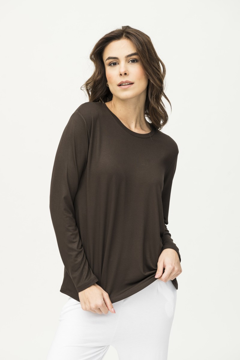 Majestic Filatures | T-shirt girocollo over manica lunga