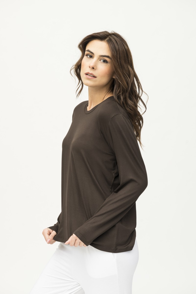 Majestic Filatures | T-shirt girocollo over manica lunga