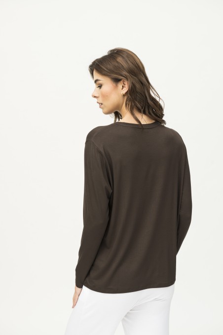 Majestic Filatures | T-shirt girocollo over manica lunga
