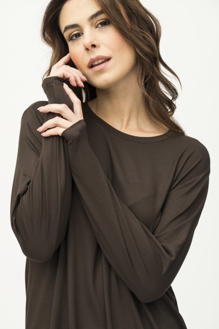 Majestic Filatures | T-shirt girocollo over manica lunga