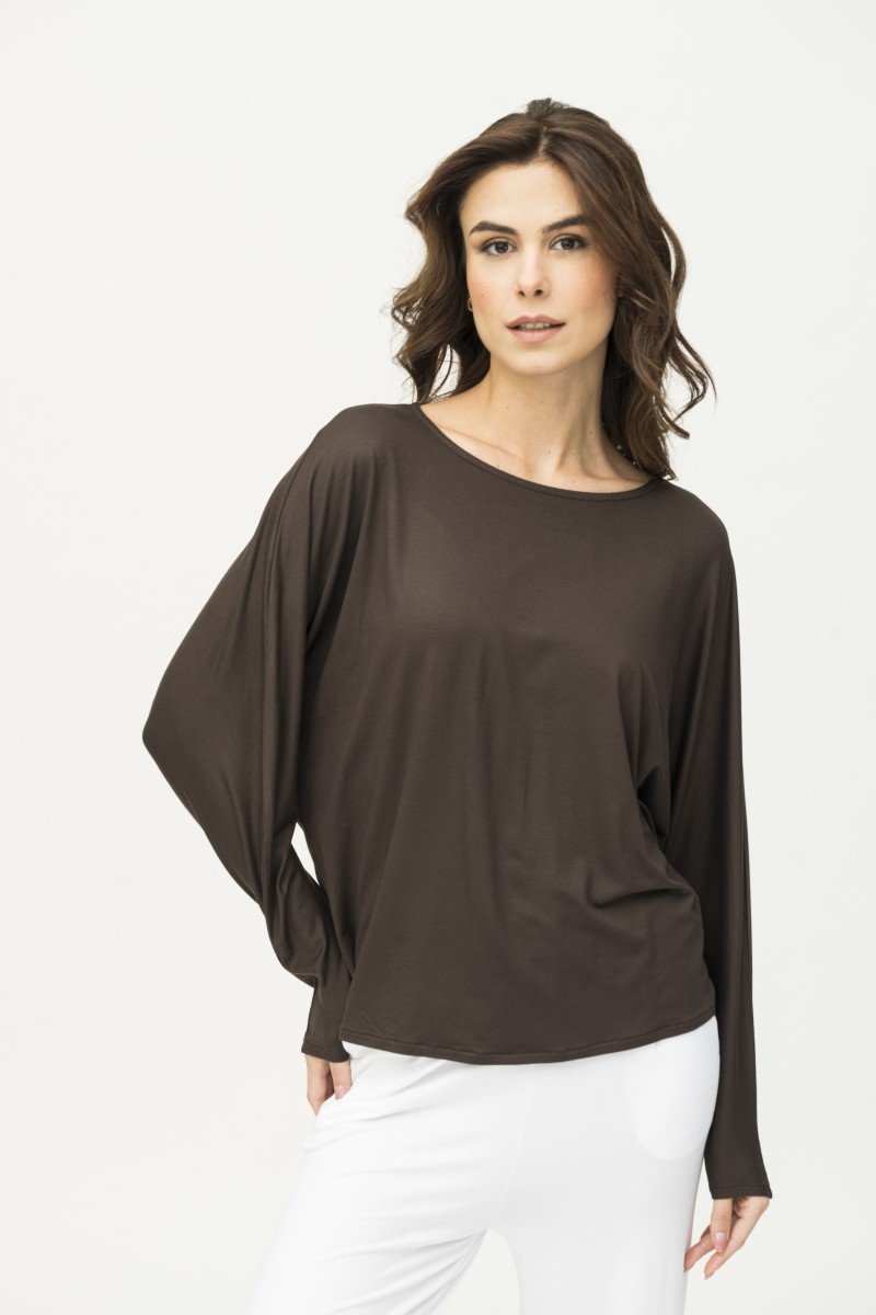 Majestic Filatures | T-shirt girocollo e maniche a pipistrello