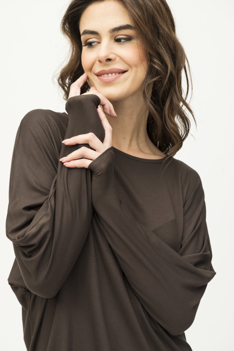 Majestic Filatures | T-shirt girocollo e maniche a pipistrello