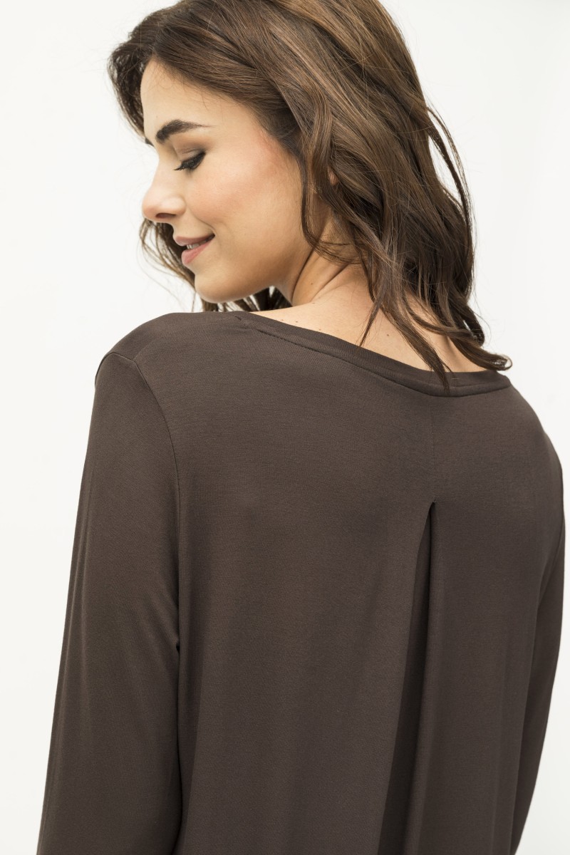 Majestic Filatures | T-shirt scollo a V con pinces sul retro