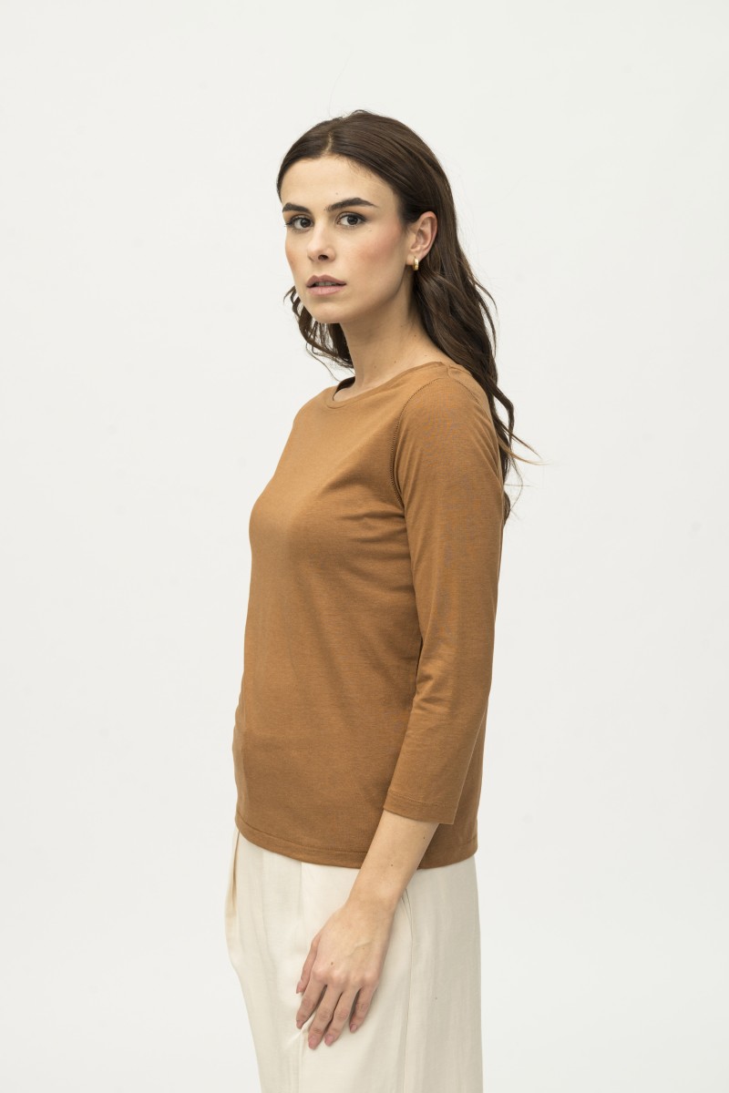 Majestic Filatures | T-shirt scollo a barca in lyocell