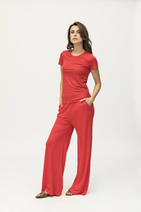 Majestic Filatures | Pantalone a fondo ampio in lino