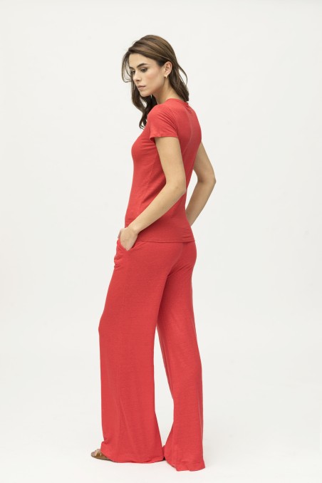 Majestic Filatures | Pantalone a fondo ampio in lino