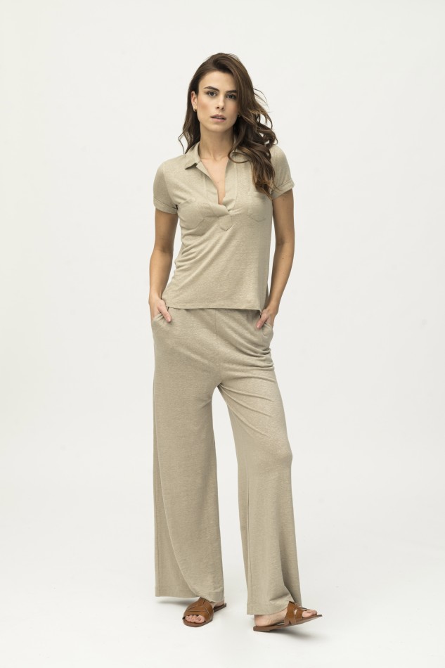 Majestic Filatures | Pantalone a fondo ampio in lino 2