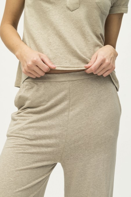 Majestic Filatures | Pantalone a fondo ampio in lino