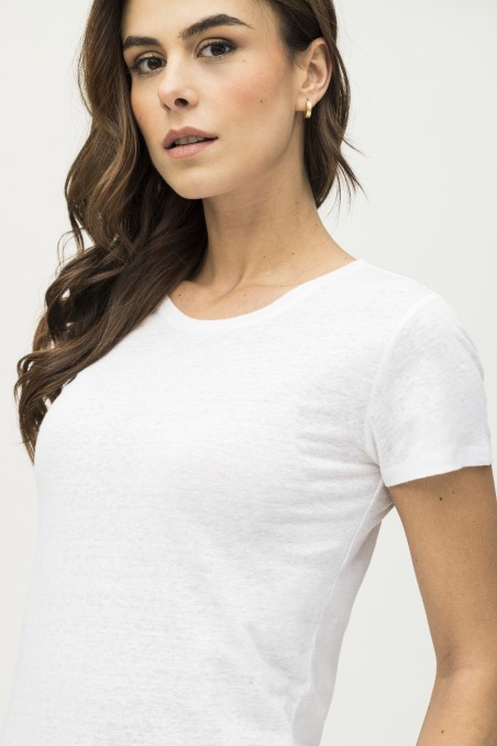 T-shirt basica in lino
