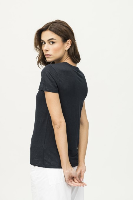 T-shirt basica in lino