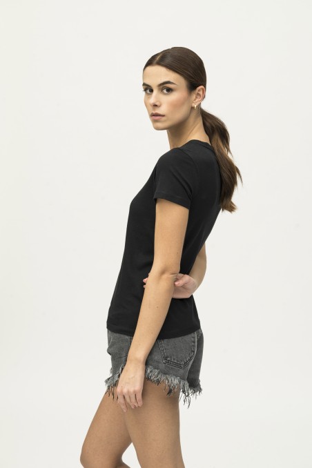 T-shirt girocollo basica in Cotone Silk Touch