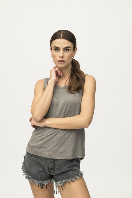 Majestic Filatures | Canotta girocollo in lino